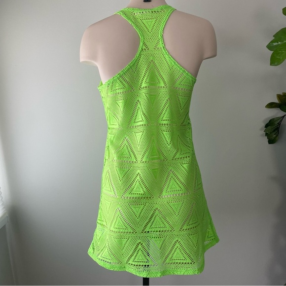 Neon Green Crochet Swim Coverup - Picture 2 of 8